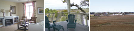 The Preserve at the Clam Farm... interior, porch and marsh photos